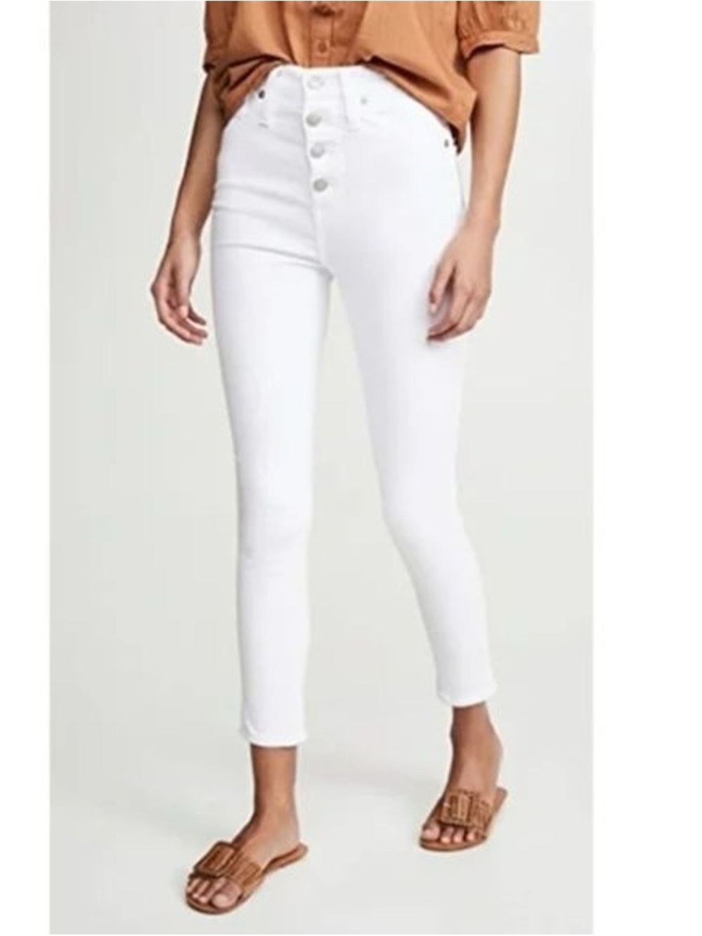 Madewell High-Rise Button-Fly White Women's Jeans size 34